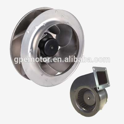 250mm 100% speed controllable backward curved impellers centrifugal fan